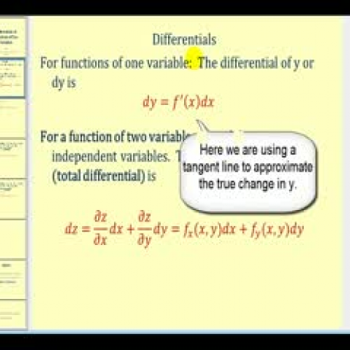 Differentials of Functions of Two Variables