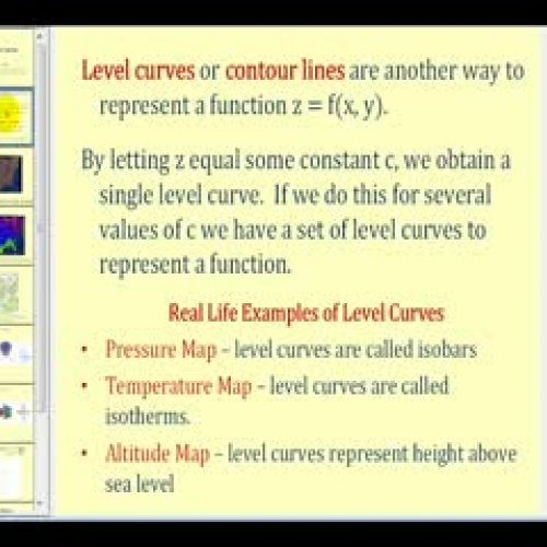 Level Curves of Functions of Two Variables