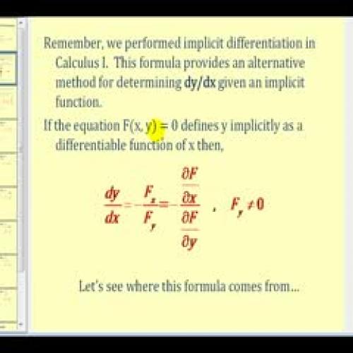 Partial Implicit Differentiation