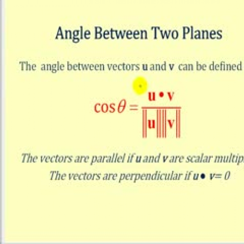 Proof:  The Angle Between Two Vectors