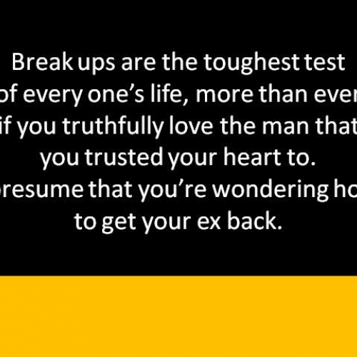 How to Get Your Ex Back - 5 Tips On How To Ge