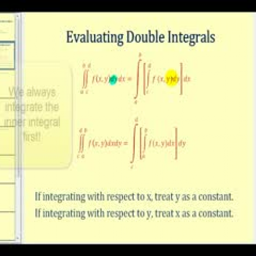 Evaluating Double Integrals