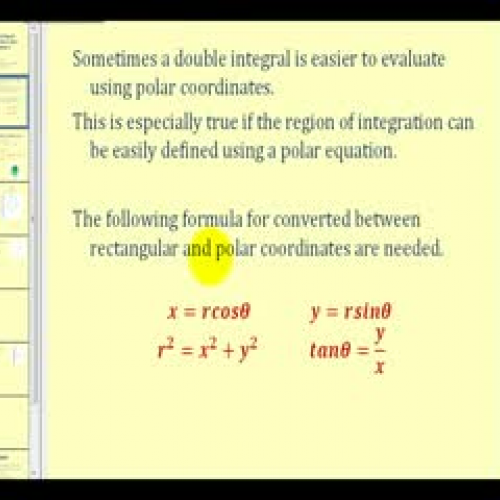 Double Integrals in Polar Coordinates - Examp