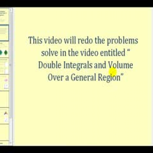 Double Integrals:  Changing the Order of Inte