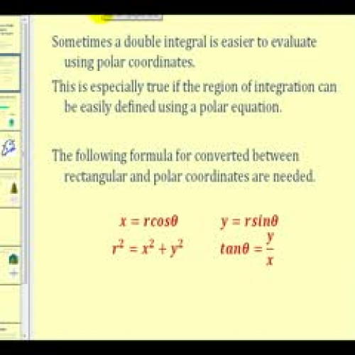 Double Integrals in Polar Coordinates - Examp