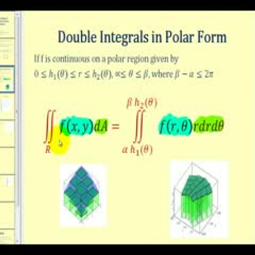 Double Integrals in Polar Coordinates - Examp