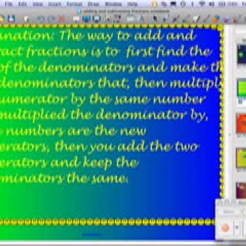 Add and Subtract Fractions RNL