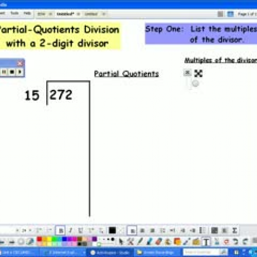 Partial Quotients with a 2 digit divisor