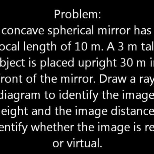 Concave Mirrors (object dist. &gt; than focal