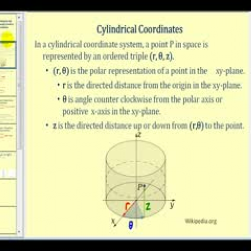 Triple Integral and Volume:  Cylindrical Coor