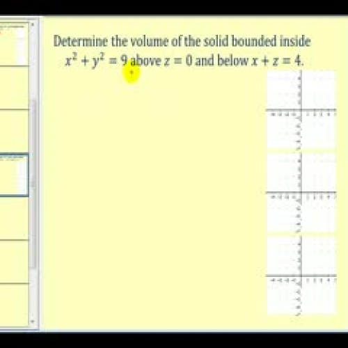 Triple Integrals and Volume - Part 3