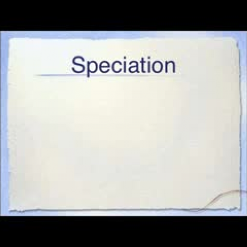 Speciation