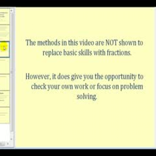 Adding and Subtracting Fractions on the TI84