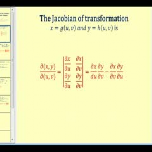 Example of Jacobian for Double Integral