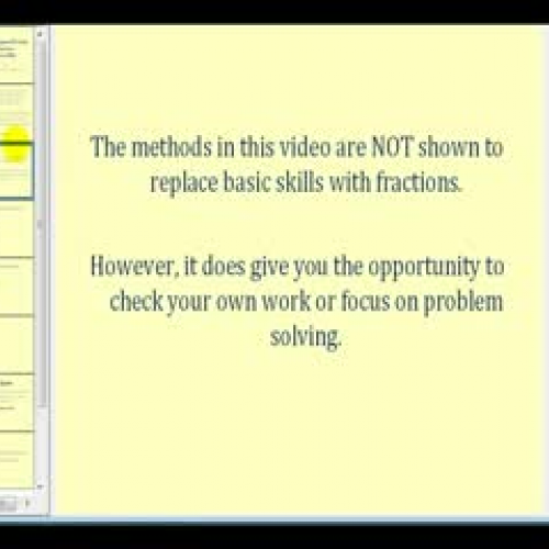 Multiplying and Dividing Fractions on the TI8