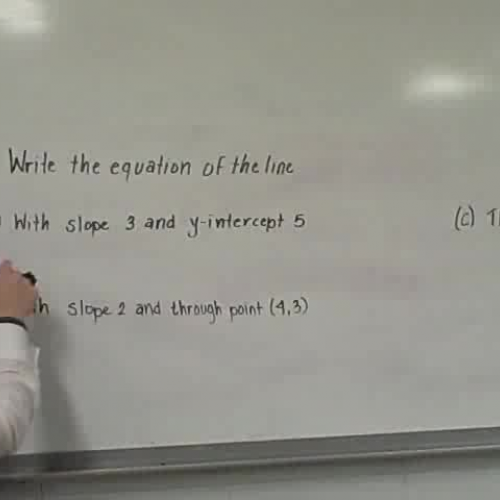 Writing Equations of lines