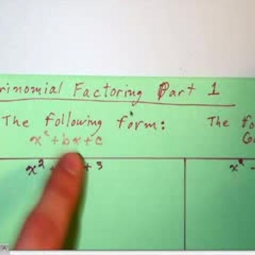 Factoring Trinomials part 1