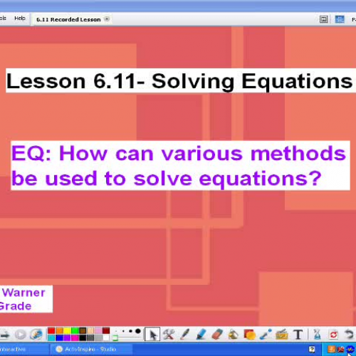 Equations lesson 6.11