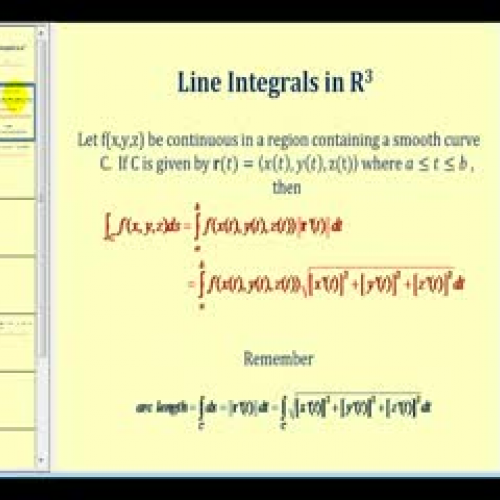 Line Integrals in R^3