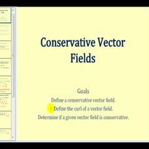 Conservative Vector Fields