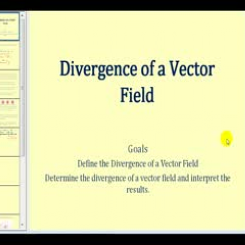 The Divergence of a Vector Field