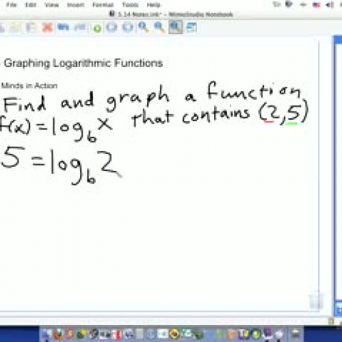 5.14 Graphing Logarithmic Fuctions