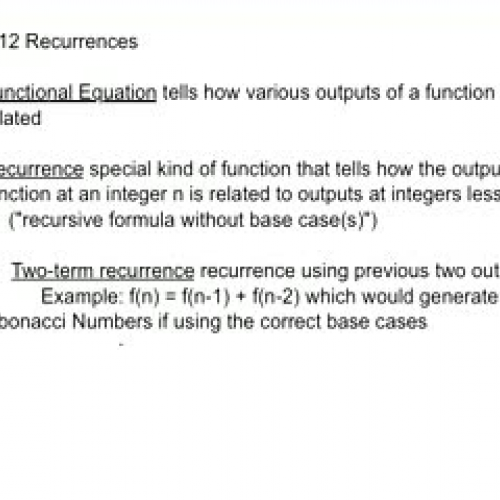 5.12 Recurrences