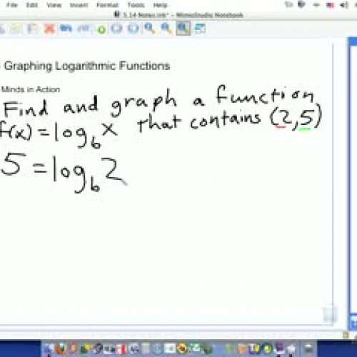 5.14 Graphing Logarithms