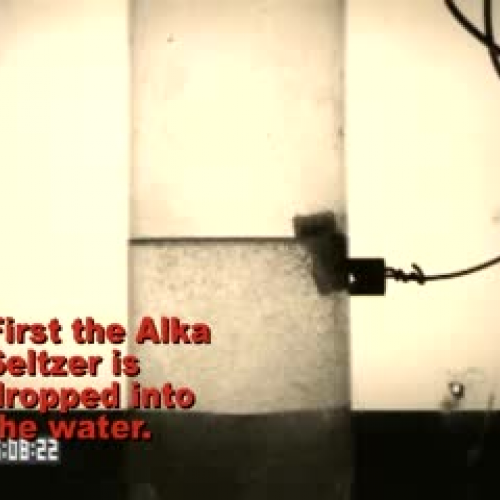 Alka Seltzer Dropped in Water and Microgravity 