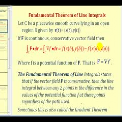 The Fundamental Theorem of Line Integrals - P