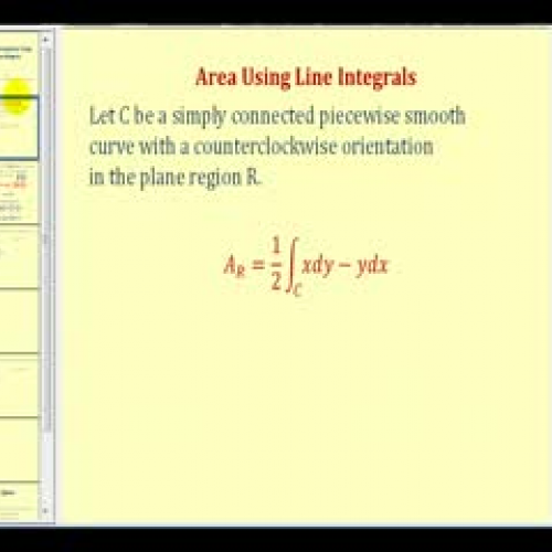 Determining Area using Line Integrals