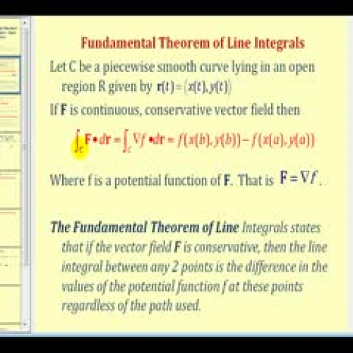 Fund. Theorem of Line Integrals - Closed Path