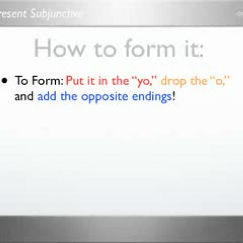 Las Formas del Subjuntivo