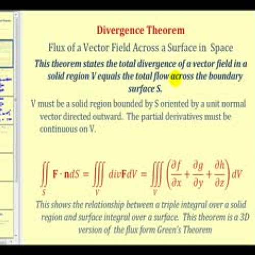 The Divergence Theorem - Part 2