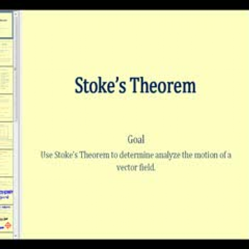 Stoke's Theorem - Part 2