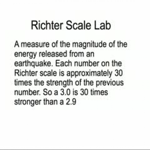 richter scale lab directions