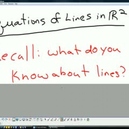 Vector &amp; Parametirc Equations of Lines in