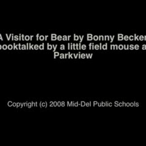 A VISITOR FOR BEAR, by Bonnie Becker