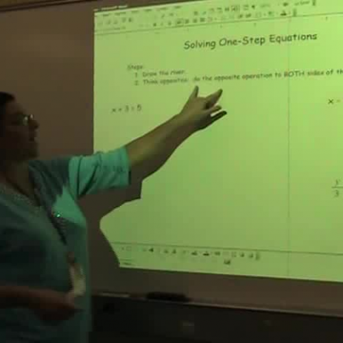 Solving One-Step Equations