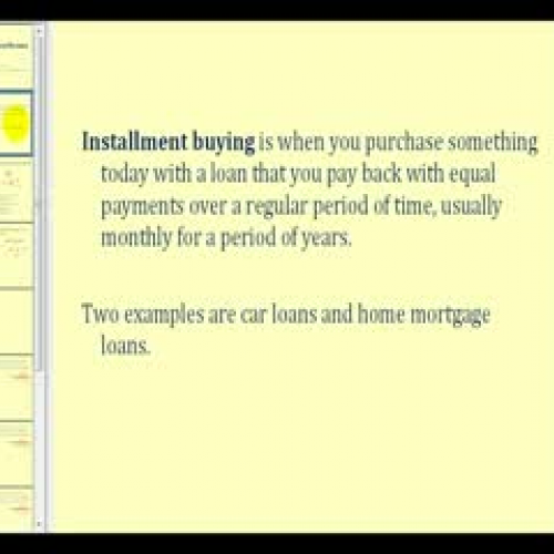 Determining the Monthly Payment of a Loan