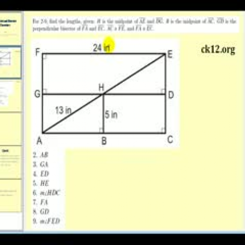 Bisector and Midpoint Exercises - Example 1