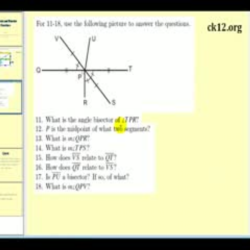 Bisector and Midpoint Exercises - Example 2