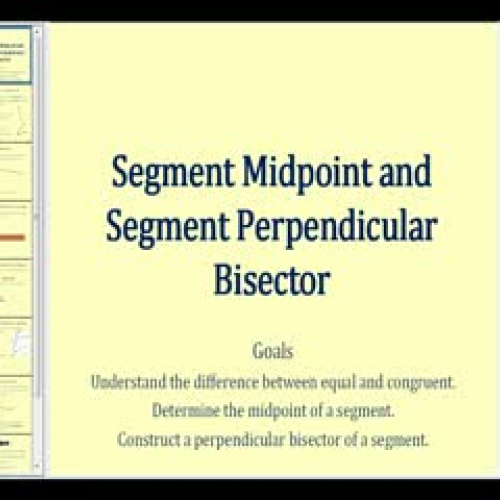 Segment Midpoint / Segment Perpendicular Bise