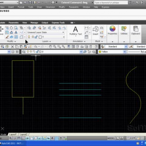 AutoCAD 2D - Extend Command