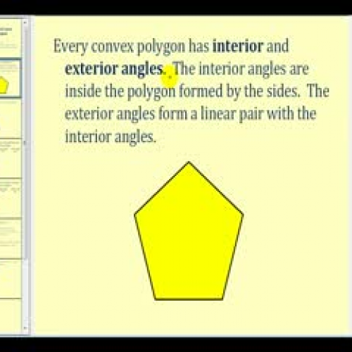 Interior and Exterior Angles of a Polygon