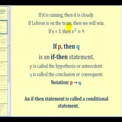 If-Then Statements and Converses