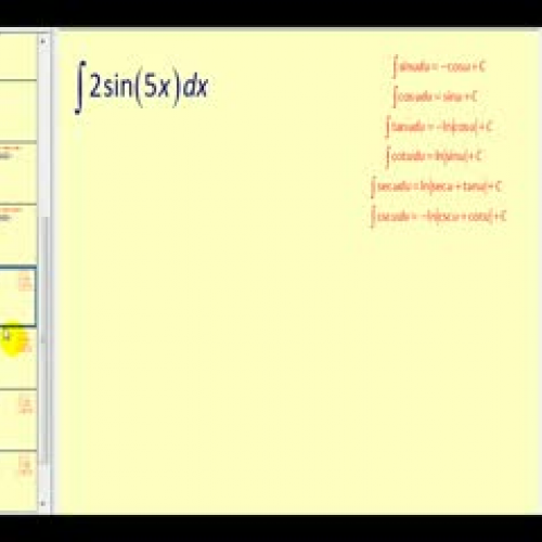 The Six Basic Trig Integral Formulas - Ex  1