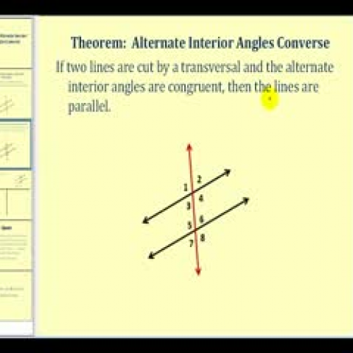 Proof:  Alternate Interior Angles Converse