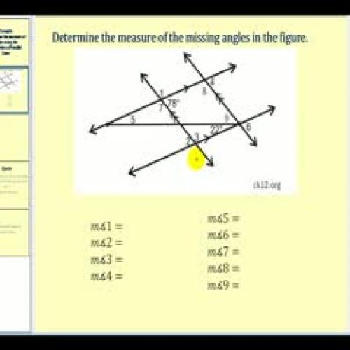 Example 1:  Parallel Line Properties