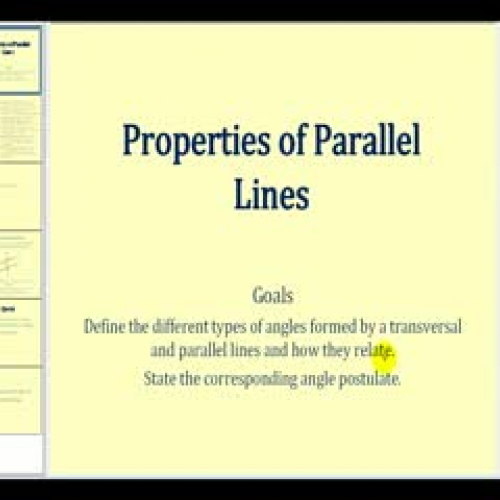 Properties of Parallel Lines